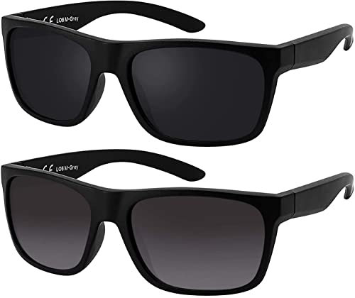 La Optica B.L.M. Sonnenbrille Herren UV400 CAT 3 Festival JGA Sport Fahrradbrille Sunglasses Men - Set Schwarz Gradient