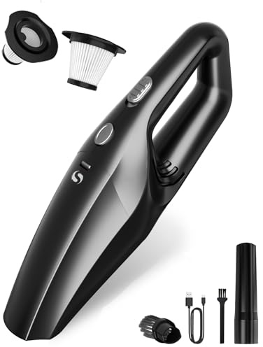 SERVOMASTER Handheld Vacuum Cordless, Car Vacuums Powerful with Rechargeable Battery, Portable Hand Held Vacuum Cordless with Washable HEPA Filter, Mini Vacuums Kit for Men and Women