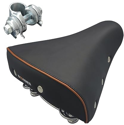 BOOSDEN Selle Confortable, Selle de Velo Ultra Confortable, Selle Velo Gel Ergonomique pour Hommes et Femmes, Selle Vélo pour Vélo de Montagne/VTT/Vélos/Vélos Pliants, Noir