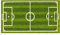 Baroni Home Fußmatte für den Eingangsbereich aus Kokosnuss, handbemalte Fußmatte, leicht zu reinigen und super strapazierfähig, 70X40 cm (Fußballfeld)