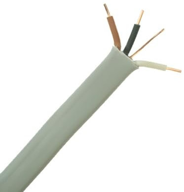 JAFSAL ONLINE 2 Core& Earth Cable Lighting Socket wire, Auto Cable Copper Wire, BS6004 Grey PVC sheathed cable with CPC (1.5mm, 3m)