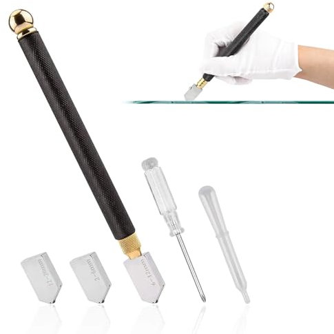 Cortador De Vidrio De 2 mm a 20 mm, Herramienta De Corte De Vidrio, Cortador De Vidrio Con Aceite De Corte, Cortador De Vidrio, Herramienta De Corte De Cristal, Cortador De Vidrio Profesional