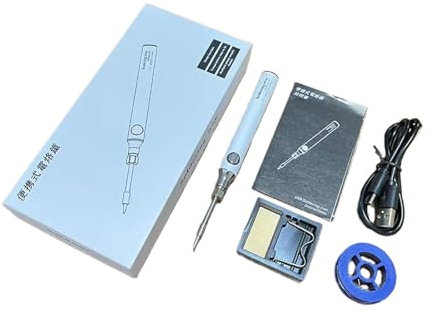 wisoolkic Ensemble de pistolets à souder à chauffage interne, plage de température réglable de 330 à 450 degrés Celsius, trois bouchons à engrenages réglables, Blanc