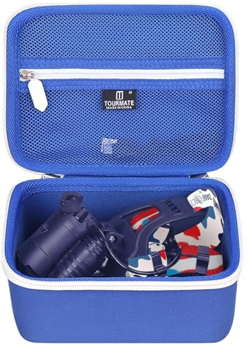 Tourmate Hard Storage Case for DanForce Headlamp - Travel Case for USB Rechargeable LED Head Lamp(Box for Sale) (Blue & White)