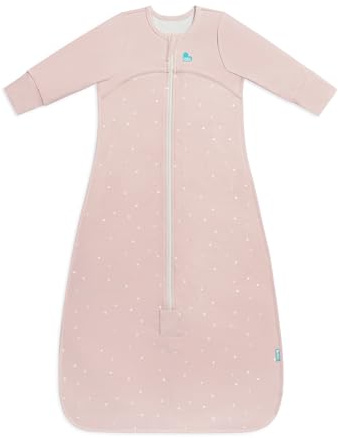 Love To Dream™ Sleep Bag, 18-36 Months - Twinkle Powder Pink | Long Sleeve, Wearable Blanket | Built-In Quilt | 1.0 TOG Ideal for Spring & Summer (20–24°C) | Machine Washable Cotton & Double Zip