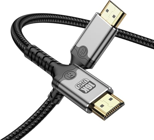 Ticenpe Cavo HDMI 2.2/2.1 16K@60Hz 8K@240Hz 4K@480Hz 96Gbit/s ad alta velocità, cavo HDMI Ultra HD compatibile con Dolby Vision eARC HDR HDCP compatibile con PS5 /TV/PC/monitor/proiettore (2M)