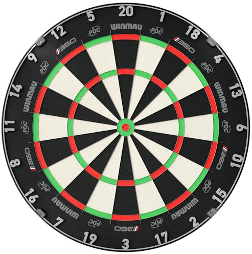 WINMAU - Blade 360 Bersaglio per freccette - Triple Core Carbon -Rotazione Completa -Grafica Simmetrica - Bersaglio professionale PDC con specifiche ufficiali per tornei per gli appassionati freccette