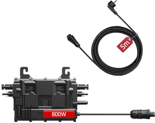 EON-MI800S 800W Mikro-Wechselrichter, Dual MPPT, 16–60V DC, WiFi & Bluetooth App-Steuerung, Plug & Play, IP67, VDE Zertifiziert, leicht, ideal für Balkonkraftwerk, 0% MwSt