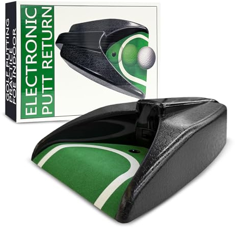 Flintronic Machine Retour Golf, Auto Putt Returner, avec Retour Automatique, Aide à l'Entraînement pour Intérieur Extérieur Cour, pour Hommes Femmes Extérieur Intérieur Cour Maison Bureau Tapis