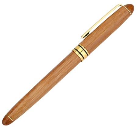 LICAEVEY Kalligrafipenna Konst Bred Stubbspets, Gotisk Kursiv Arabisk Skrivpenna med Kolvbläckbehållare, Kalligrafipenna med Bambuhandtag för Konstnärsstudent, 1,5 Mm (Pennspets 0,7 mm)