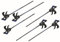 Vago-Tools 6x Einhandzwinge 60 x 450 mm Schwarz Schraubzwinge Leimzwinge Schnellspannzwinge