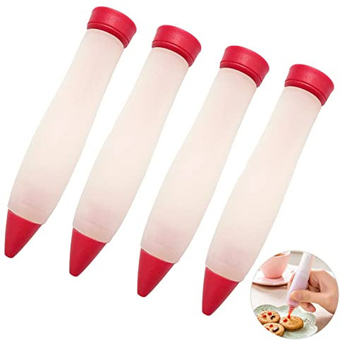 Cumcua Stylo en Silicone Décoration de Gâteau Seringue Cuisson Crème Pâtisserie Patisserie Ustensiles à pour Chocolat