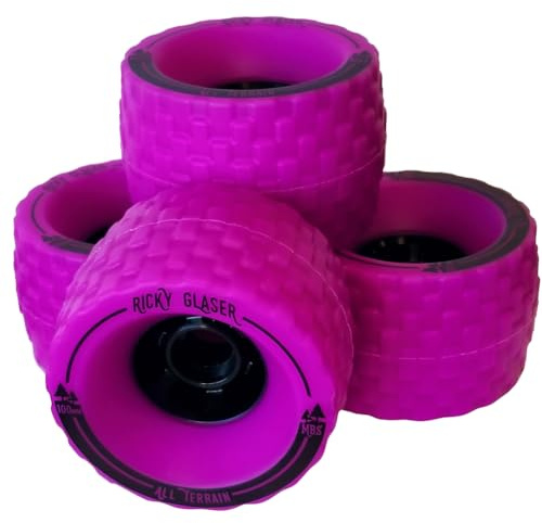 MBS All-Terrain Skateboard Wheels - Purple - Ricky Glaser Edition - 100mm X 65mm