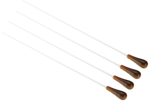 PATIKIL 38cm/15Inch Music Conductor Baton,4Pcs Orchestra Baton Resin Handle for Singing Leader Music Director Yellow