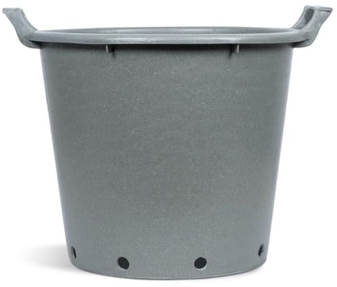 Eco Friendly Heavy Duty Large Green Plastic Plant Pot with Handles Outdoor Garden Vegetable Salad Flower Tree Planter Container (Made from Recycled Plastics) (75 Litre)