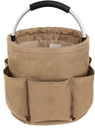 Putzmittel Organizer Faltbarer Putzmittel Aufbewahrung Universal Reinigungs-Caddy mit Griff und 6 Tasche Gartenwerkzeuge Tasche Tragbare Werkzeugkorb Reinigungstasche für Garten Badezimmer Strand