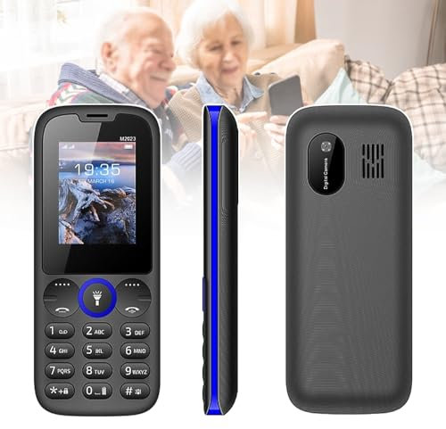 Basic Cell Phone for The Elderly, Unlocked 2G Mobile Phone with Big Buttons, Backup Dumb Phone with GSM Standard, Supports Dual SIM + SD Card,No Internet,A