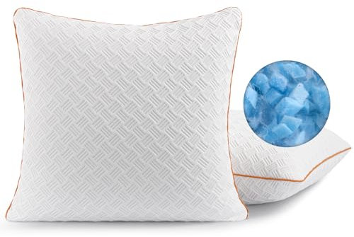 Twirest Kopfkissen 40x40cm（2er Set）, Memory Foam Kissen - gefülltes Schlafkissen, Höhenverstellbares Kopfkissen mit Reißverschluss, Abnehmbarer/Waschbarer Kopfkissenbezug