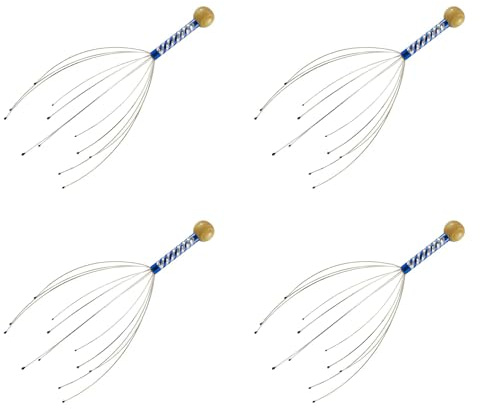 Xnuiasqe 4X Head Massage Spider Head Masseur for Relaxation Therapy and Stress Relief