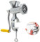 Manual Meat Grinder with Clamp for Home Kitchens, Heavy Duty Hand Crank Meat Mincer Machine Sausage Maker, Anti-Slip Stable Base for Fresh Meat, Vegetables, and Sausages