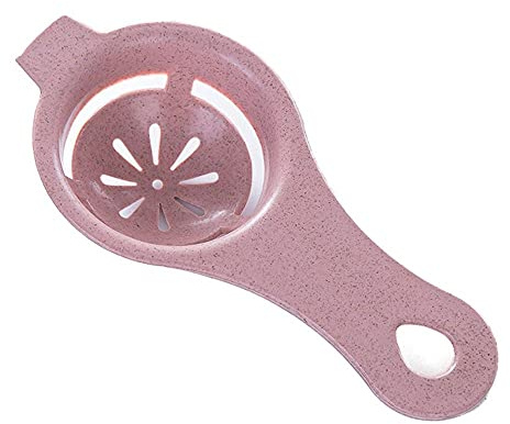 Separatore per uova, separatore per tuorlo d'uovo, divisore per uova da cucina per uso domestico, strumento per estrarre le uova (rosa)