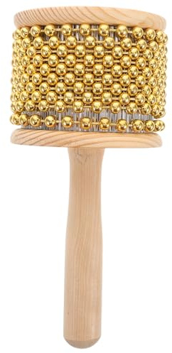 Gatuida Cabasa Portatile Legno con Strumento Musicale Percussione Leggero per Eventi Interni Ed Esterni per Jazz e Ritmi