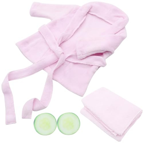Lurrose 1 Ensemble Peignoir de Bain Absorbant de Costume pour Photo avec Serviette et Accessoires et Motifs
