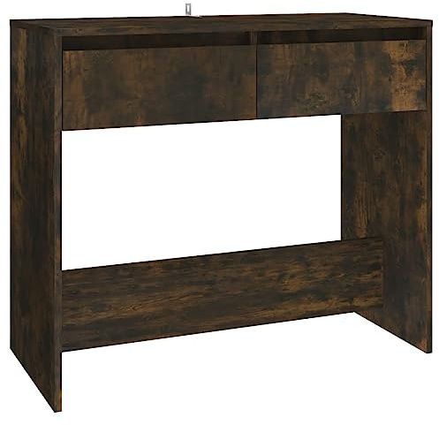 Générique Tavolo consolle rovere affumicato 89 x 41 x 76,5 cm, tavolo d'ingresso in legno di ingegneria con 2 cassetti di stoccaggio, robusto e stabile per esporre vasi, album fotografici e cesti di