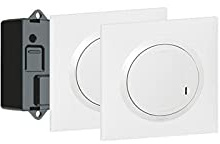 Legrand 600699 Prêt-à-poser dooxie créer un va-et-vient avec 2 commandes sans fil et 1 micromodule livré complet, blanc