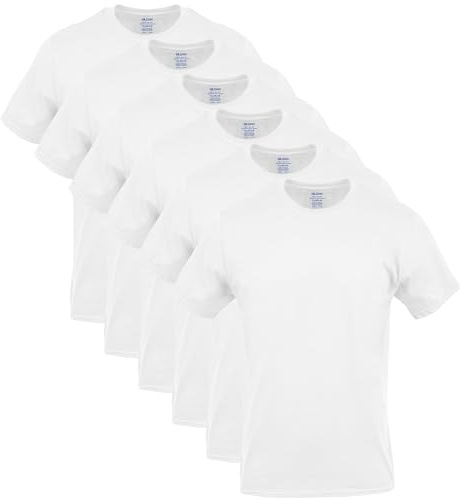 Gildan Men's Crew T-Shirts, Multipack, Style G1100, White (6-Pack), 2X-Large