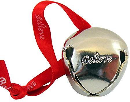 Westman Works Believe - Decorazione natalizia a forma di campana con nastro, con sacchetto regalo