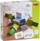HABA 305461-3D-Legespiel Würfelmosaik Nordic, Holzbausteine in unterschiedlichen Formen und Farben zum Legen und Stapeln, mit Vorlagekarten zum Nachbauen, Spielzeug ab 3 Jahren