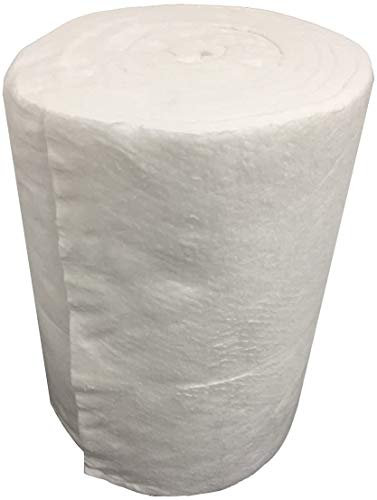 Aislamiento de lana y fibra cerámica, grosor 25 mm, densidad 96 kg/m3 – Aislamiento para chimenea, chimenea, cocina, horno, alta densidad (50 cm x 61 cm)