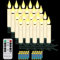 yunsheng Lot de 20 bougies LED sans fil pour sapin de Noël - Avec télécommande - Minuterie - Fonctionne avec piles - Flamme vacillante - Guirlande lumineuse IP64 (contient 20 piles)