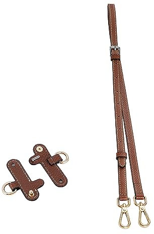 Chispee Taschengurt für Longchamp Mini Bag Crossbody Modifikation Tasche Gürtel Zubehör Schultergurt Tasche Transformation Set, Braun, Gold, 6.5cm*1.5cm