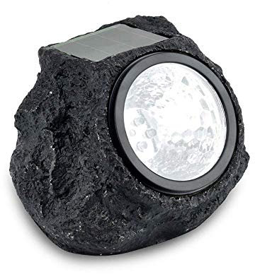 HegZA Farola LED Piedra Solar Moderna Creativa PVC Pilar Lámparas Exterior Antióxido Impermeable Poste Luces Jardín Césped Calle Patio Paisaje Iluminación Columna Luces Estadio