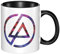 Egenedcemre Lin-kin Rock Kaffeetasse mit Aufdruck Park - Chester Sänger Benning*ton, zweifarbig, Keramiktasse, Kaffeetasse, modisch bedruckt, Grafikbecher, Tee-Getränketasse, Milchbecher, 330 ml