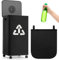 Doncerex Cubo de Basura de Cocina de 100 Litros para el Reciclaje de Botellas con Tapa abatible, Contenedor de Botellas de Plastico y Vidrio con Ruedas y Bolsa Extraible Reutilizable (Negro)