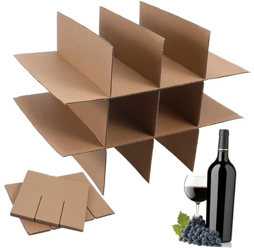 Angoily Gläserkarton Trennwand Aus Wellpappe Für Umzugskartons Versandzubehör Schutztrennwand Für Glastrennwände Karton-einsätze Für Verpackungskartons