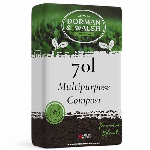 Dorman & Walsh 60L Soil range Multipurpose Compost Bag, Nutrient Rich Compost for Potting & Seeds, Growing Garden, Houseplants, Flower beds and Vegetables