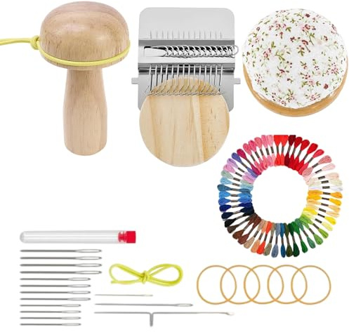 Champignon de bourrage – Outil de bourrage portable, accessoires de réparation rapide, ensemble d'artisanat compact | Réparer des chaussettes, réparer des vêtements, apprendre à tricoter, pratiquer la