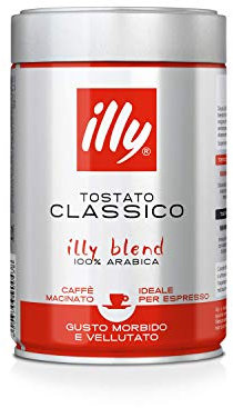 illy Caffè Macinato Espresso Tostato Classico - Confezione da 6 barattoli da 250 gr