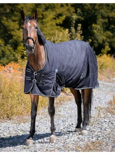 RIDING WORLD Camisa Oxford Impermeable - Colores - Negro, Tamaño Mantas - 6.0