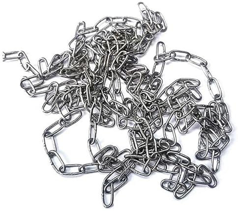 KAIISSA Chaîne en Acier Inoxydable 304 Solide et Robuste Avec Maillons Soudés en Acier pour clôture, Promenade et Chaîne de Chien, Chaîne De Séchage, Charge Maximale de 10KG, 1,2 mm - 8 Mètre