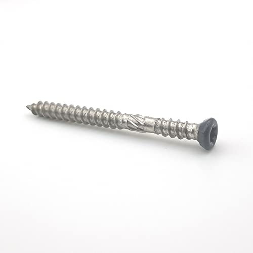 Vis pour terrasse 5x60 mm RAL 7016 gris anthracite Inox A2 double filet par 100