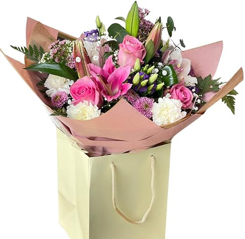 Sell flowers online Cheerful season Bouquet Rose - Lilies - orchid Pastel Arrangment