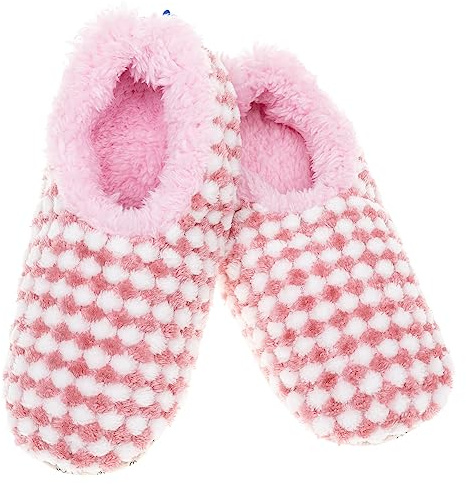 Snoozies! Harlequin Super Soft Womens Slippers with Non-Slip Sole - Ladies sizes from 3-7