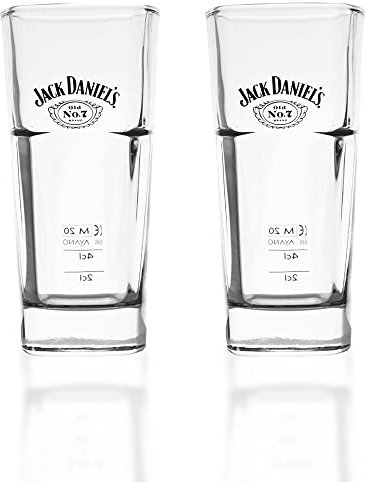 Albellion 2 Stück Original Jack D Longdrink Gläser - 0,34l - Transparent