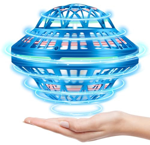 ROELLY Boule Volante Lumineuse,Drone Enfant avec Lumière LED,Mini Boule Magique,Boule Volante Lumineuse pour Enfants de 6 à 12 Ans,Cadeau Intérieur et Extérieur pour Garçons et Filles,Bleu
