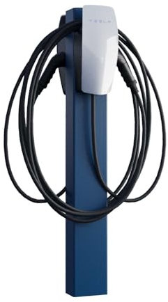 Tesla VoltStand for Two Colonne de charge avec ancrage au sol Bleu